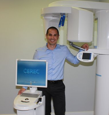 chula vista dentist, Aldo with the cerec machine